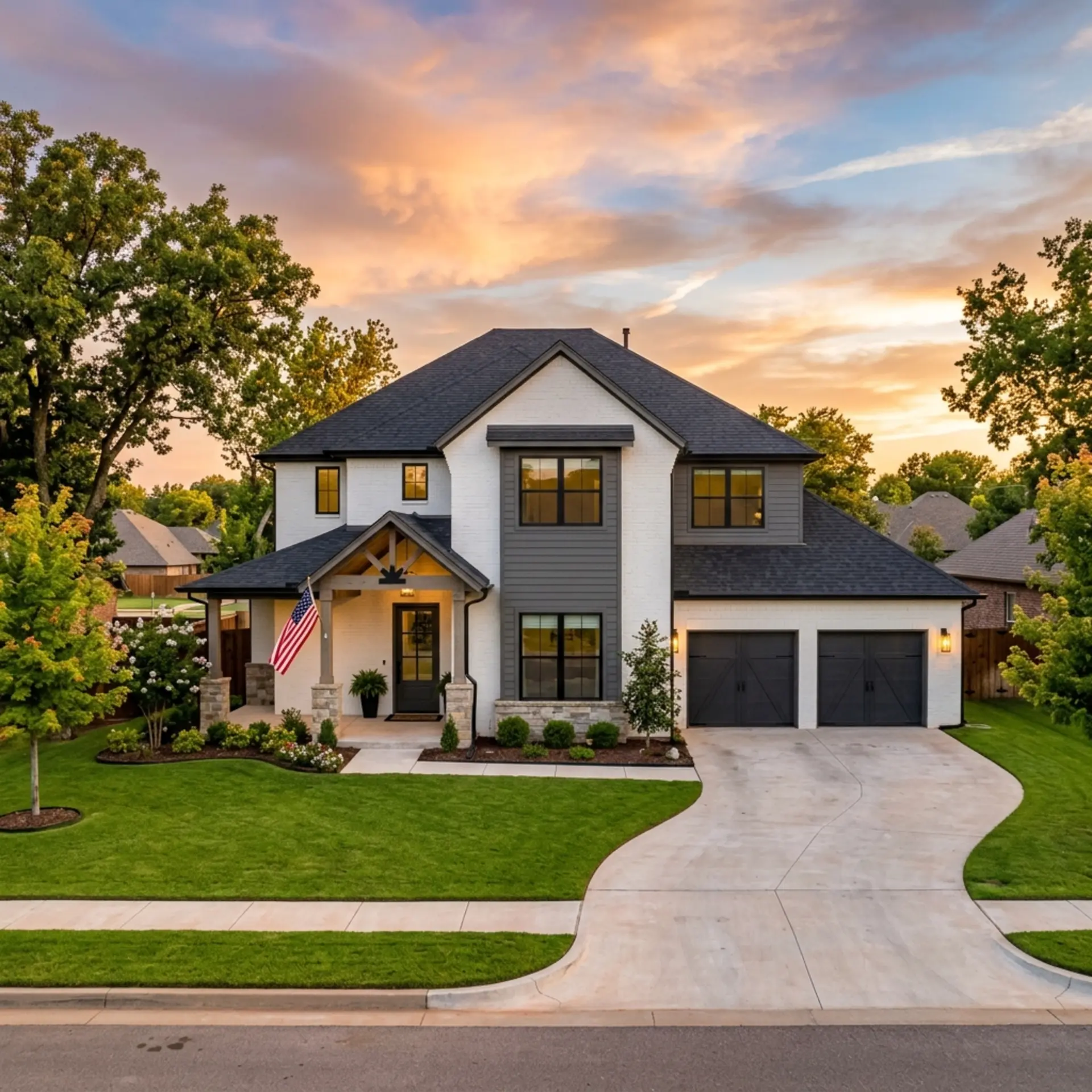 Beautiful Fort Sill area home at sunset